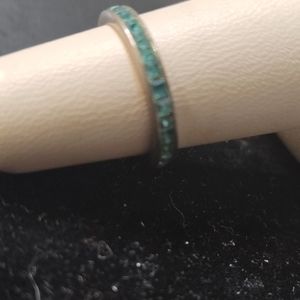 Blue Topaz Sterling Silver Eternity Ring